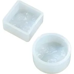 アーテック UVレジン 波型シリコンモールド丸型＆正方形セット No.47552