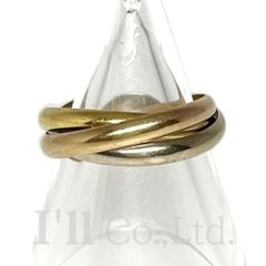 CARTIER　カルティエ　トリニティ　リング　SM　750YG　750WG　750PG　＃50　ブランドジュエリー　アクセサリー　指輪　10号　スモールモデル　K18　18金　Au750　スリーカラーゴールド　3連　三連【中古】【76032】