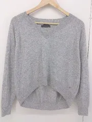 ◇ GUESS ゲス Vネック 長袖 ニット カットソー サイズXS グレー レディース 1205160005431