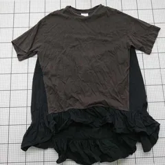 ◇ ⊂ Ray BEAMS レイ ビームス シンプル 半袖 膝下丈 ワンピース サイズ表記なし ブラック系 レディース E  【1509190037364】