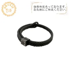 横*ん様 【美品】Bottega Veneta メンズバングル レザー ブラック 横*ん様 【美品】Bottega Veneta メンズバングル レザー