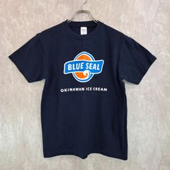 BLUE SEAL ブルーシール バックロゴ アイスクリーム ブランドロゴプリント 沖縄 ブラック　黒 S Tシャツ