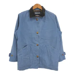 90年代 LANDS' END ランズエンド ハンティングジャケット ブルー (レディース MEDIUM) 中古 古着 S0775のサムネイル