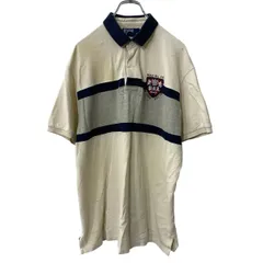 Polo Ralph Lauren 半袖 ロゴ ポロシャツ M アイボリー ポロラルフローレン 刺繍ロゴ 鹿子 古着卸 アメリカ仕入 a707-5296