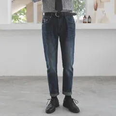 メンズ ファッション 服 用 オシャレ シンプル 大人 かっこいい 大きいサイズ ストリート 紳士服 韓国スタイル スリムフィット ウォッシュ加工 ダメージ レッグ パンツ シンプル カジュアル ジーンズ