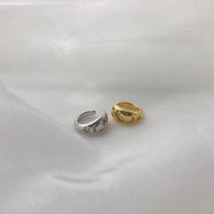 イヤーカフ 片耳用 星 月 幅広 小さめ イヤカフ イヤーカフス イヤリング ノンホールピアス スーツ 真鍮 ガラス レディース ジュエリー アクセサリー 韓国アクセサリー 250P シースキー【seasukii】