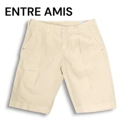 イタリア製★ Coroglio by ENTRE AMIS アントレアミ 春夏 ストレッチ タック ショート パンツ Sz.30　メンズのサムネイル