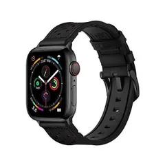 Mifa  Apple Watchハイブリッドスポーツバンドレザーバンド用ストラップ7 45mm(Black with 45mm/44mm/)