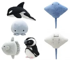 奇譚クラブ かわいい かわいい ぬいぐるみ 水族館のいきもの2 × 全5種セット フルコンプ ガチャガチャ カプセルトイ 