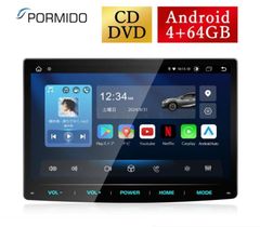 最新 ディスプレイオーディオ android 4+64GB dvd cd カーオーディオ 2din 10.1インチ アンドロイドナビ carplay カーナビ PRA107