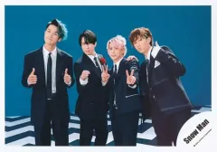 【中古】生写真(ジャニーズ) Snow Man/集合(4人)/横型・膝上/シングル「ブラザービート」MV＆ジャケ写オフショット/公式生写真