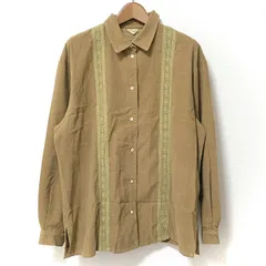 #anc コットンハウスアヤ Cotton House Aya シャツ・ブラウス 茶 黄緑 コーデュロイ レース レディース [958390]のサムネイル