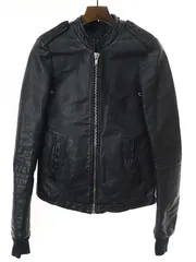 Rick Owens リックオウエンス 2008SS エポレット カウレザーライダースジャケット ブラック XSのサムネイル