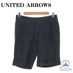 【訳アリ】 UNITED ARROWS ユナイテッドアローズ ショートパンツ 短パン レディース ブラック 38 日本製 901-2892 送料無料 古着