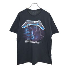 METALLICA メタリカ RIDE THE LIGHTNING 半袖Ｔシャツ バンド ブラック(メンズ L相当)中古 古着 U2470