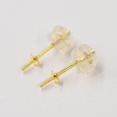 9mm以上のサイズにおすすめ 金具のみ スタッド ピアス K18