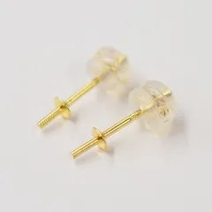 9mm以上のサイズにおすすめ 金具のみ スタッド ピアス K18