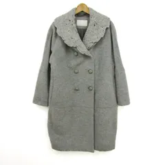 シェルビーノストリート ロングコート 大きいサイズ アルパカ/ウール混アウター レディース 44サイズ グレー SCERVINO Street 【中古】