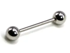 ボディピアス ストレートバーベル バーベル(シルバー)(18G)(内径16mm・ボール5mm)