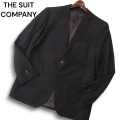THE SUIT COMPANY スーツカンパニー 秋冬 総裏 ウール100％★ 2B テーラード ジャケット Sz.185cm-2Drop メンズ 灰