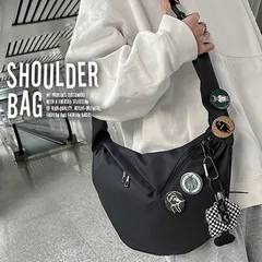 ボディバッグ バッグ サコッシュ NEK メンズ レディース ワンショルダー 三日月 ipad 斜め掛け カスタム 7987336 (ブラック)