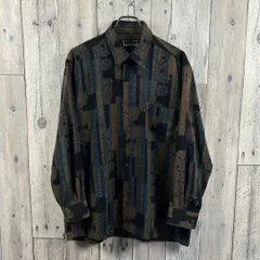 OLD unknown 90s ヴィンテージ 長袖　アート柄 シャツ L