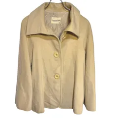 Z1518STRAWBERRY-FIELDS ストロベリーフィールズ ウール コート カシミヤ シルク アイボリー レディース サイズ不明