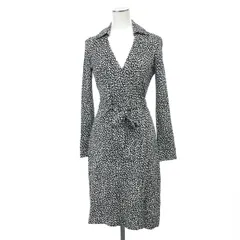 未使用品 DIANEvon FURSTENBERG ダイアンフォンファステンバーグ  カシュクールシャツワンピース サイズ:0  ブラック  レディース 　240001122715