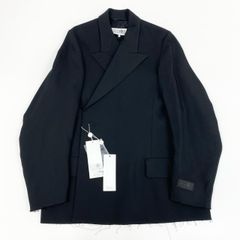 46e9 《未使用品》 MM6 Maison Margiela エムエムシックス メゾンマルジェラ 2024-25AW ダブルブレスト ブレザー S62BN0105 38 ブラック 現行 ジャケット タグ付き