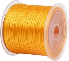 【在庫処分】オペロンゴム ブレスレット用 ゴールド 太さ0.8mm 約50m巻 弾力紐 水晶の線 ブレスレット作成 修理 DIY ビーズステッチ糸 伸びる 通しワイヤー コード 伸縮 ストレッチ 手芸 手作り アクセサリー ごーるど