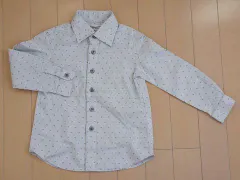 銀座サエグサ sayegusa アウトレット 子供服 男の子 3歳 100cm 長袖 シャツ ドレスシャツ グレー フォーマル 発表会 結婚式 パーティー 春 秋 冬 ★4 トップス ボーイズ 男児 キッズ 【中古】 ユーズド リサイクル