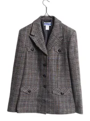 【お得なクーポン配布中!】 デッドストック 90s USA製 ペンドルトン テーラード ジャケット レディース M 新品 オールド PENDLETON ウール ブレザー チェック ツイード