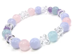 ローズクォーツ アクアマリン ブレスレット パワーストーン ブレスレット レディース 天然石 数珠 アクセサリー