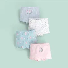 ☆ Dセット ☆ 140cm ☆ 女の子パンツ4枚セット ykh806 パンツ 女の子 4枚セット 女児ショーツ ボクサーパンツ インナー パンツ 下着 キッズ 子供 ガールズ 綿 コットン アンダーウェア かわいい 通園 園児 保育園