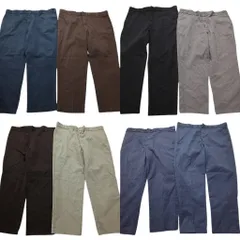 古着卸 まとめ売り ディッキーズ Dickies 874 ワーク パンツ 8枚セット (メンズ 44 /46 ) グレイ ブラウン ネイビー 中古 古着 NB6346