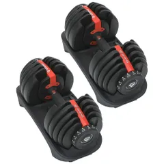 ダンベル 可変式 24kg×2個セット 可変式ダンベル 15段階 簡単調節 可変ダンベル アジャスタブルダンベル 筋トレ GronG（グロング）のサムネイル