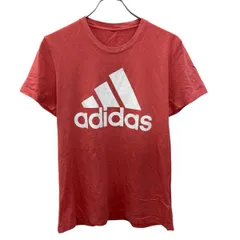 adidas 半袖 プリントTシャツ S～M ピンク プルオーバー ビックロゴ スポーティー アディダス 古着卸 アメリカ仕入 a705-5749