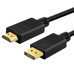 【在庫処分】DisplayPort HDMI 変換ケーブル DP SHULIANCABLE HDMI ケーブル 4K@30Hz 2K@60Hz 1080p@120Hz ディスプレイポート-HDMI 変換オス・オス PC HDTV プロジェクター モニターに対応