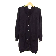 クミキョク ロングカーディガン トップス 長袖 クルーネック レディース 2サイズ ダークグレー 組曲 【中古】