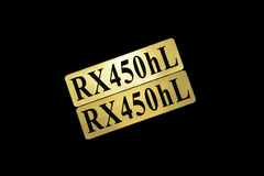 EEE-924-1 RX450hL 金黒 アクリル2層 ステッカー レクサス Fスポーツ ABS FRD モデリスタ WALD カスタム 前期 後期 2枚1セット