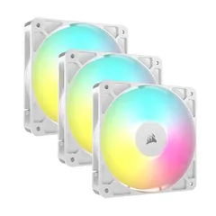 【送料込】CORSAIR RS120 ARGB PWM 120mm PCケースファン デイジーチェーン対応 トリプルパック ホワイト CO-9050185-WW