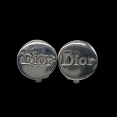 美品】Dior ロゴピアス シルバー ラウンド ミニ シンプル 人気 - メルカリ