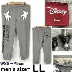 ディズニー/Disney★ミッキーの手/裏地フリース/秋冬/スウェットパンツ【メンズL-XL程度/股下71cm/グレー/gray】ジャージ/ズボン◆cBH780
