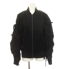 ルシェルブルー LE CIEL BLEU MA-1 ブルゾン ジャケット リボン 36 黒 ブラック /MF ■OSのサムネイル