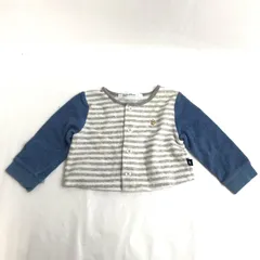 Familiar【ファミリア】 長袖トップス/シャツ/カーディガン【ベビー70/青系/blue】ボーダー柄/シャツ/Tops/Shirt◆BJ075-i