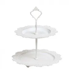 エスジーワンダーゾーン アンティークブリキ2段スタンド ホワイトウォッシュ 540-038W