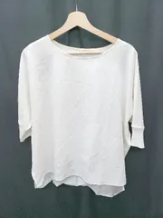 ◇ ⊂Φ GALLARDAGALANTE ハーフ　ジョーゼット　コンビ 半袖 ブラウス サイズF アイボリー レディース P  【1410230002122】