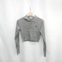 ◇ ⊇ INGNI イング クロップド 長袖 ニット サイズM グレー レディース E  【1502060022286】