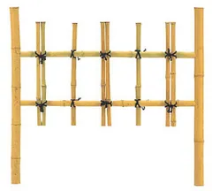 エコランド 天然竹 四ツ目ワンタッチ垣フェンス タカショー ミニ 幅60cm×高さ55cm×厚さ6cm