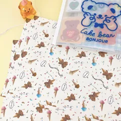 デザインペーパー  ice cream bear
